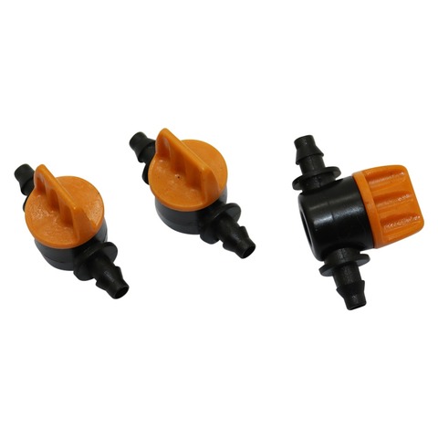 100Pcs 4/7mm Miniature Valves Waterstop Hose End Connectors Homebrew Garden Irrigation Switch Coupling Barbed Slotted Hose Valve ► Photo 1/6