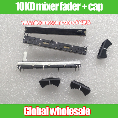 4pcs Mickey MACKIE mixer fader potentiometer 75MM long double- A10K A20K A50K B100K A10KX2 Potentiometer Stereo Slide 2-channel ► Photo 1/1