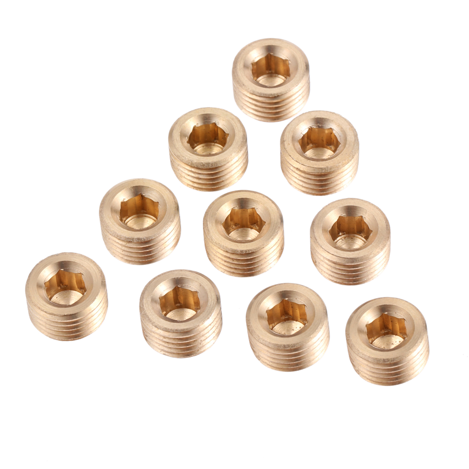 Brass 1/8" 1/4" 3/8" 1/2" NPT Brass Internal Hex Thread Socket Pipe Plug O S* 