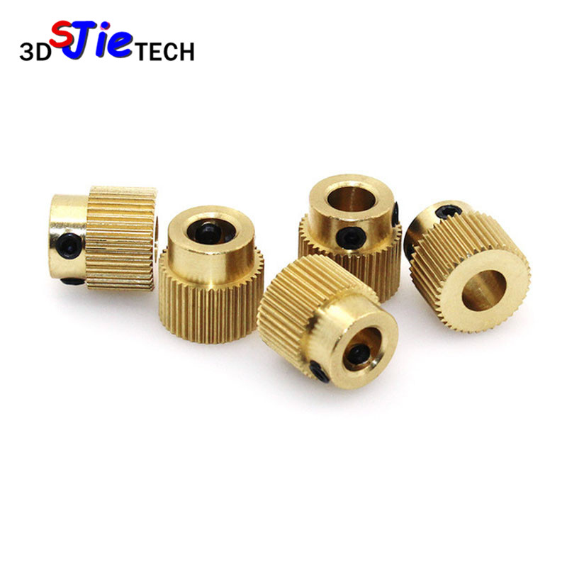 Stainless Steel Gear Extruder Feeder Pulley 3D Printer Parts 40 Teeth Bore 5mm L 