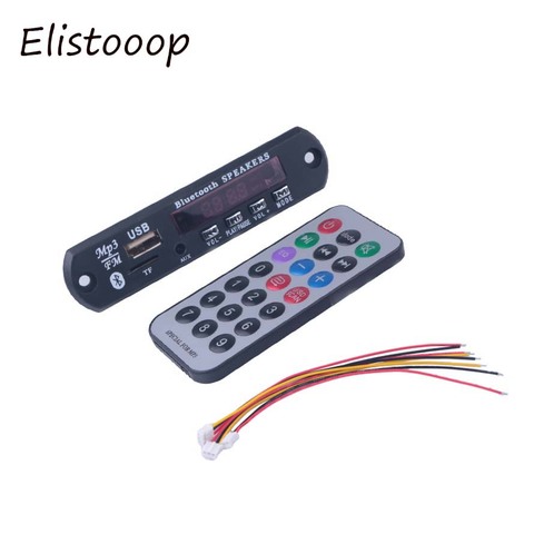 Elistooop Bluetooth  Wireless Bluetooth MP3 WMA Decoder Board 12V  Audio Module USB TF Radio Module Music For Car High Quality ► Photo 1/6