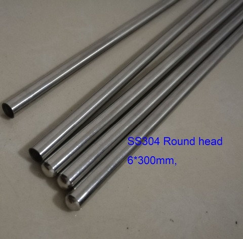 5 pieces, 6mm*300mm Grade A Quality SS304 One End Round head Closed Stainless Steel Thermowell Thermocouple Protection pipe ► Photo 1/3