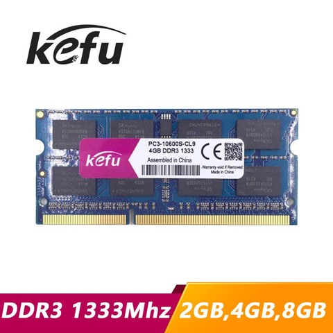 KEFU 2gb 4gb 8g ddr3 1333 1333mhz pc3-10600 sodimm laptop, ddr3 ram 2gb 4gb 8gb 1333 pc3-10600S notebook, ddr3 1333 4gb 8gb ► Photo 1/5