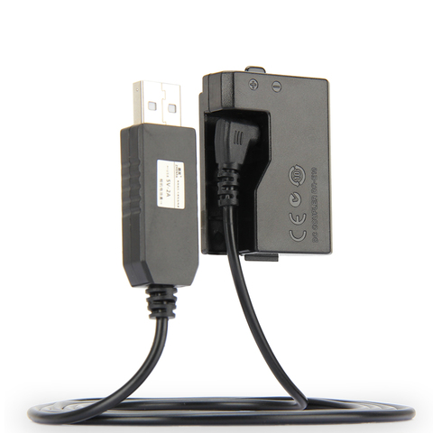 5V USB ACK-E10 Drive Cable Power adapter LP-E10 dummy battery DR-E10 DC Coupler grip for Canon EOS 1100D 1200D 1300D X50 X70 T3 ► Photo 1/6