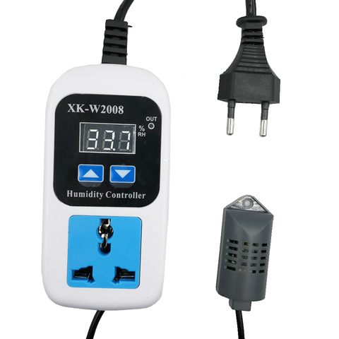 0%~99%RH Digital Humidity Controller Hygrostat Humidity Moisture Control Switch Socket Outlet Inlet EU Plug Hygrometert 110-220V ► Photo 1/6
