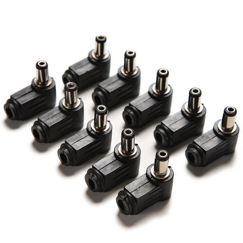 Black 10PCS 90 Degree Right Angle 2.1x5.5mm 2.1mm DC Power Cable Male Plug Socket Soldering Cord Tip Adapter Connector ► Photo 1/6