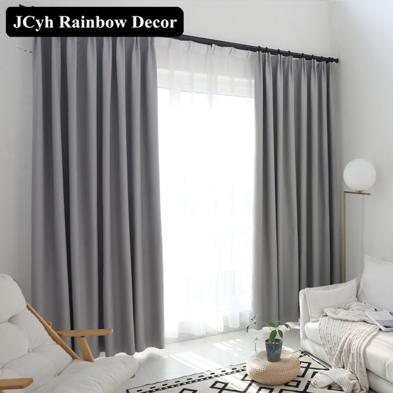 Solid Plain Blackout Curtains, What Kind Of Fabric To Use For Curtains