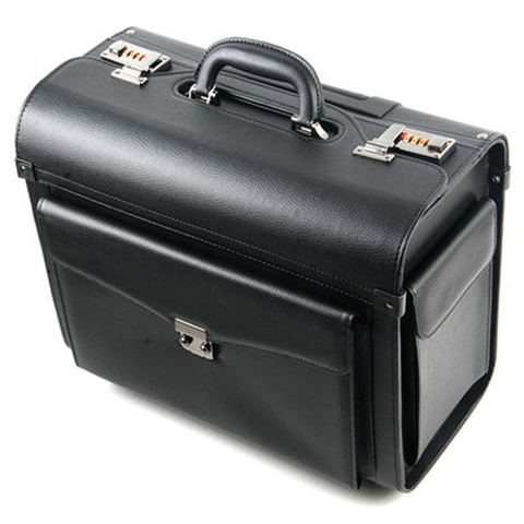 New Retro PU Leather pilot Rolling Luggage Cabin Airline stewardess Travel Bag on Wheel Suitcases Business Trolley Suitcase ► Photo 1/1