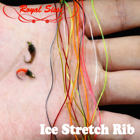 5yards/bag ice stretch rib Round profile lace segmented body wrap line for small nymphs fly tying translucent ribbing material ► Photo 1/6