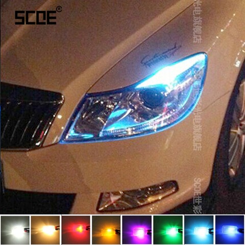 2XT10 LED W5W Car LED Error Free Auto Lamp 12V Light Bulbs 12SMD For Skoda Octavia RS Rapid Fabia Yeti Octavia A5 A7 Car Styling ► Photo 1/5