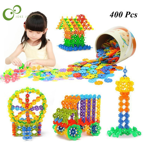 400Pcs 3D Puzzle Jigsaw Plastic Snowflake Building Building Model Puzzle Educational Intelligence Toys For Kids WYQ ► Photo 1/4