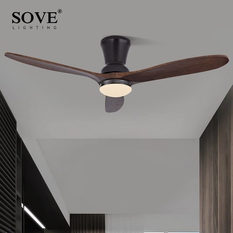 Sove Nordic Modern Led, Modern Wood Ceiling Fan With Light