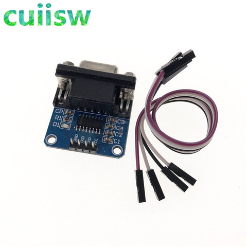 cuiisw MAX3232 MAX232 RS232 To TTL Serial communication converter Module 5V/3.3V+Jump Cables ► Photo 1/5