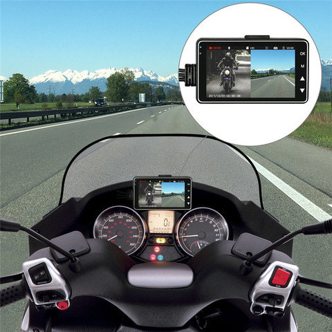 Motorcycle Camera DVR Motor Dash Cam with Special Dual-track Front Rear Recorder Motorbike Electronics KY-MT18 ► Photo 1/1