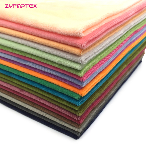 ZYFMPTEX New Arrival 30 Colors Polyester Plush Fabric,Patchwork Cloth,DIY Sewing Quilting Fat Quarters Material For Baby&Child ► Photo 1/6