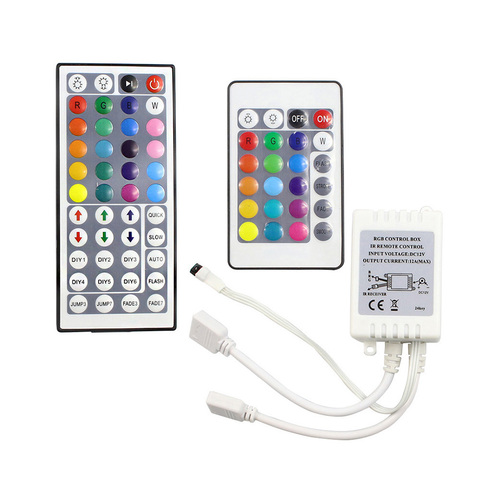 RGB LED Controller 24 key / 44 Key Dual Output Port Connectors DC12V IR Remote Controller for 3528 5050 RGB led strip light ► Photo 1/6