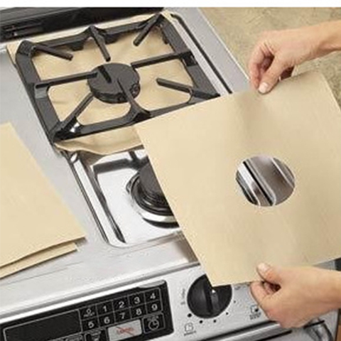 Reusable Gas Range Stovetop Burner Protector Liner  Stove Cooker  Protectors Cover - Cookware Parts - Aliexpress