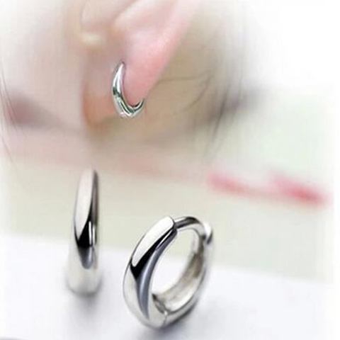 XIYANIKE 925 Sterling Silver Simple Earring Thick Small Round Earrings Circle Earrings for Women Man Fashion Jewelry New VES6127 ► Photo 1/6