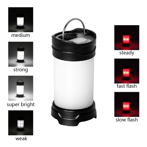 7 Modes Camp Lamp LED Camping Light USB Rechargeable / Battery Flashlight Spotlight Work Light Searchlight Emergency Light ► Photo 1/6