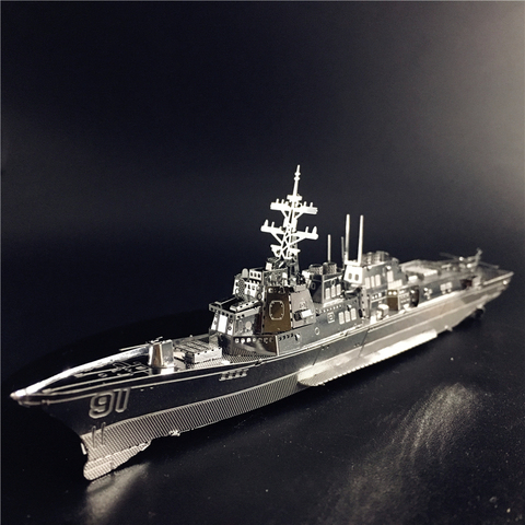MMZ MODEL nanyuan 3D Metal Puzzle Burke Class Destroyer Type 056 Corvette Warship Model DIY 3D Laser Cut Jigsaw Toy ► Photo 1/5