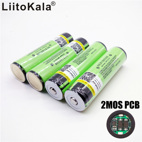 Liitokala 18650 3400mah battery Protected li-ion Rechargeable battery NCR18650B with PCB ► Photo 1/5