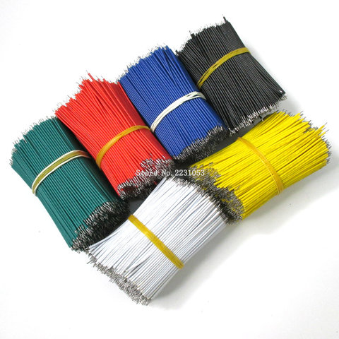 100PCS/LOT Tin-Plated Breadboard Jumper Cable Wire 8cm 80mm 22AWG Flexible Two Ends PVC Wire Electronic PCB 1007-22AWG ► Photo 1/4