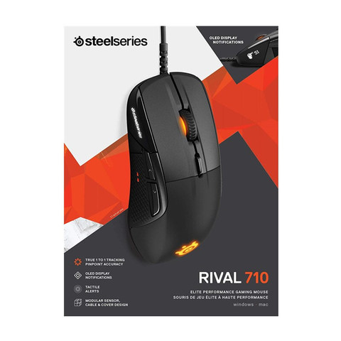 SteelSeries Rival 710 Gaming Mouse - 16,000 CPI TrueMove3 Optical Sensor - OLED Display - Tactile Alerts - RGB Lighting ► Photo 1/6