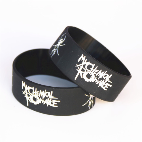 1PC Hot Sale My Chemical Romance Silicone Wristband Rubber Power Men Bracelet Spider Punk Rock Band Banles Music Lover SH065 ► Photo 1/6