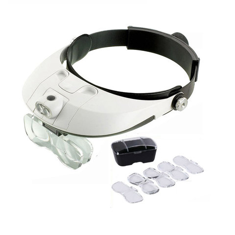 1.0X-3.5X Illuminated Helmet Head Magnifier Headband Surgical Dental Loupes with LED Lamp MG81001-G ► Photo 1/6