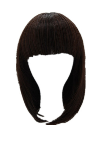 Brown Wig Fei-Show Synthetic Heat Resistant Women Hair Costume Cos-play Carnival Salon Party Short Wavy Student Bob Hairpiece ► Photo 1/5