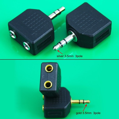 cltgxdd Jack 3.5mm Connector Plug Headset Couple,Jack 3.5 One Point Two Connector Adapter Tee Plug For Headphone ► Photo 1/3