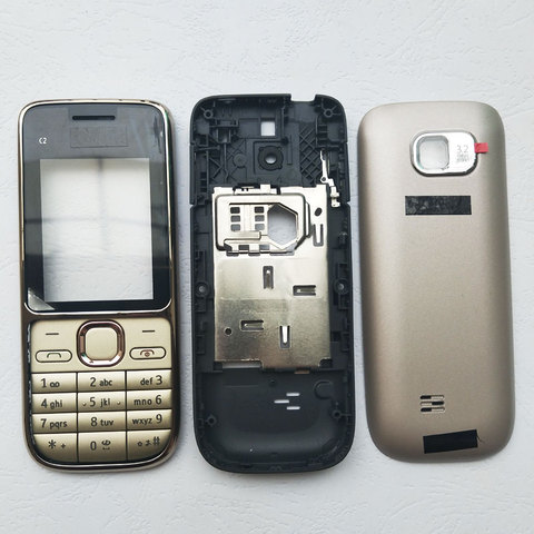 ZUGZUC New Plastic  For Nokia C2 / C2-01 Full Complete Housing Cover Of Mobile Phone + Keyboard ► Photo 1/3