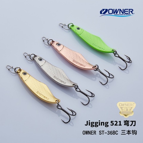 YAPADA Jigging 521 Scimitar 10-20g strengthen Treble Hook 55-72mm Multicolor Metal Zinc alloy Spoon Fishing Lures ► Photo 1/6