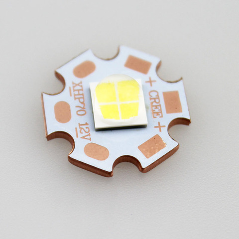 32W 12V CREE XHP70 N4 6500K Cool White 4022lm LED Emitter with 20mm Copper Heating Star ► Photo 1/3
