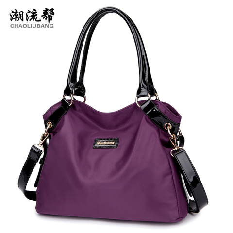 Women's handbag vintage purple waterproof nylon oxford fabric travel tote shoulder bag ladies women Messenger Bag Crossbody Bags ► Photo 1/1