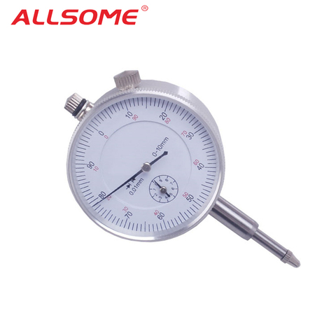 ALLSOME 10/0.01mm Micrometer Measurement Instrument Round Dial Indicator Gauge Vertical Contact Digital Mikrometer HT1605 ► Photo 1/3