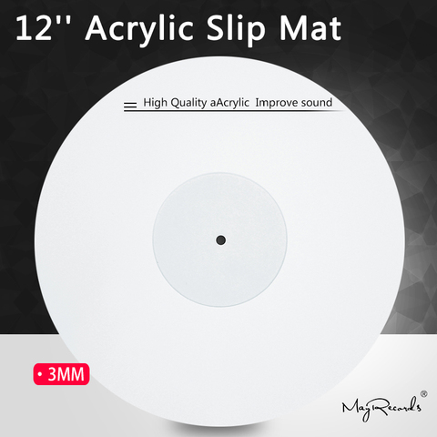 12'' Acrylic Slip Mat for Phonograph Turntable Vinyl 3MM Anti-static LP Mat Improve sound quality ► Photo 1/4