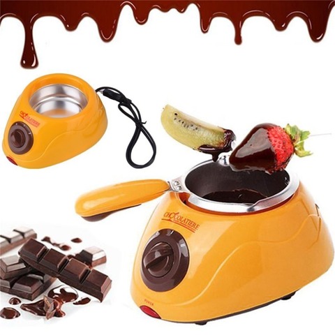 Home Use 20W Durable Stainless Chocolate Melting Pot Electric Fondue Melter Machine Set DIY Chocolate Tool EU plug ► Photo 1/6