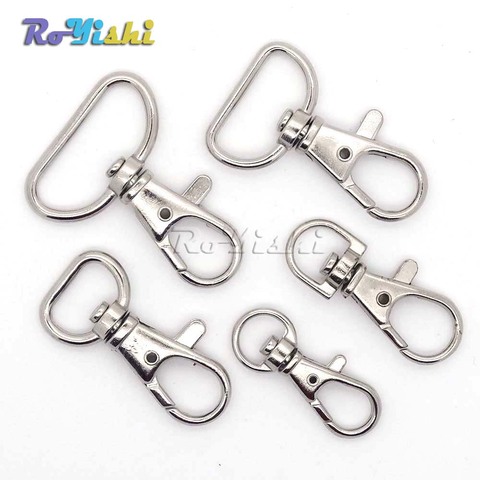 Matel Snap Hooks Rotary Swivel For Backpack Nickel Plated Lobster Clasps ► Photo 1/6
