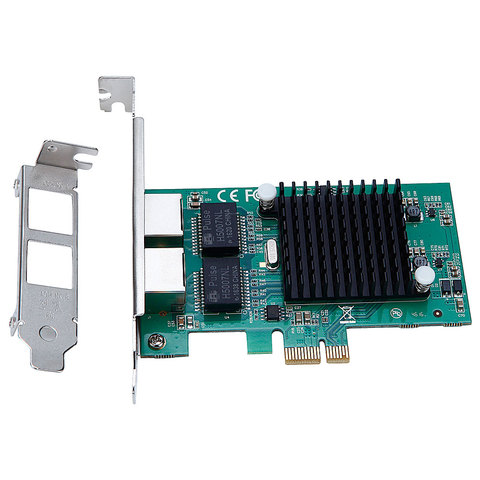 DIEWU Intel/82575 PCIe Gigabit Network adapter Dual RJ45 Port Network Lan card ► Photo 1/3