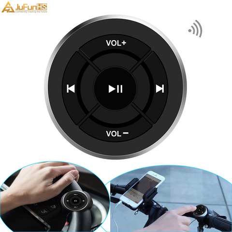 Wireless Bluetooth Remote Control Car Steering Wheel Motorcycle Bike Handlebar Media Button for iPhone for Samsung Android Phone ► Photo 1/6