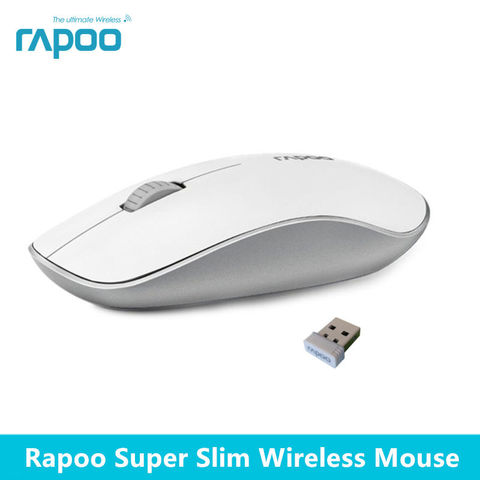 Original Rapoo Wireless Silent Gaming Optical Mouse with 1000DPI Super Slim Portable Mini Receiver For Laptop Computer Home ► Photo 1/6