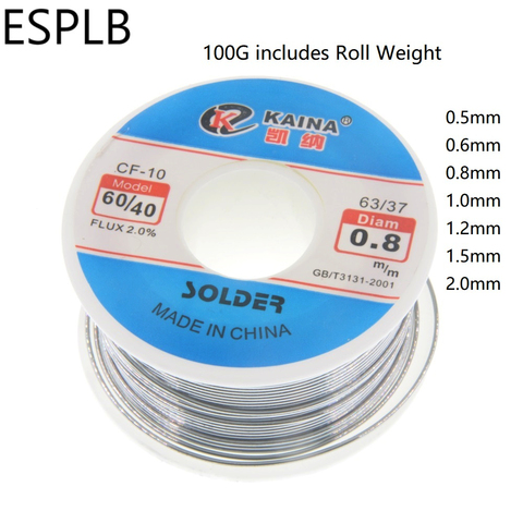 ESPLB CF-10 60/40 Solder Wire Tin 0.5/0.6/0.8/1.0/1.2/1.5/2.0mm Lead Roll Clean Rosin Welding Core Soldering Wire Flux Reel Tube ► Photo 1/6