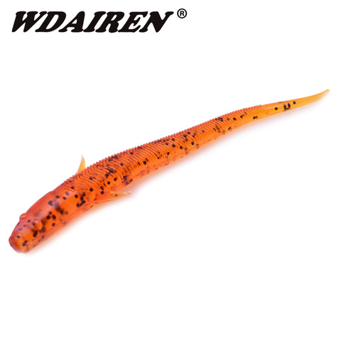 20Pcs/lot Long tailed earthworm worm soft lure 75mm 1.2g Artificial Silicone bait Blackfish Striped Bass Fishing Gear tackle ► Photo 1/6