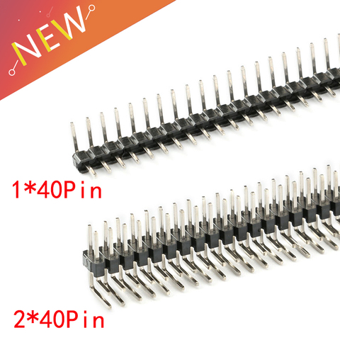 10pcs /Lot 2.0mm Pitch 2.0 Male Single/ Double Row Curved Needle Pin Header 1x40 2x40 Pin Connector 2.00mm 90 Degrees ► Photo 1/6