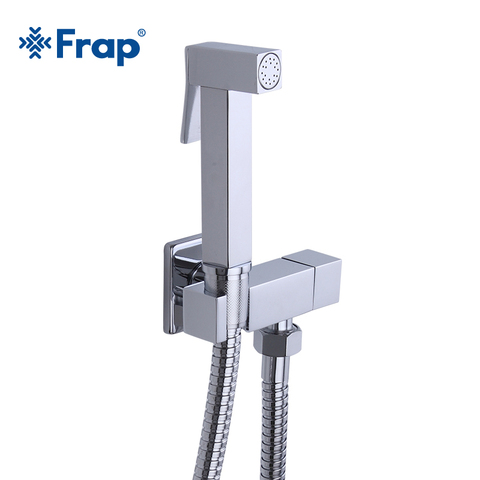 Frap 1 Set Solid Brass Single Cold Water Corner Valve Bidet faucets Function square Hand Shower Head Tap Crane 90 Degree Switch ► Photo 1/6