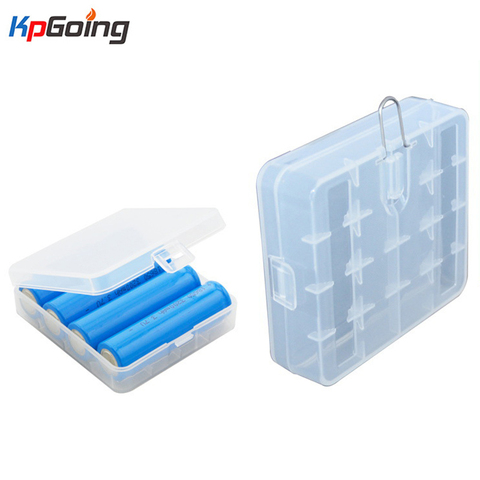 1pc 4X18650 Battery Holder Case 18650 PP Battery Storage Box with Hook Holder Transparent Strong Hard Case for 16340 / CR123A ► Photo 1/6