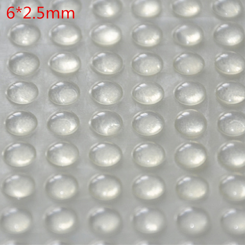 100 Pcs 6 x 2.5 mm Self Adhesive Round Silicone Rubber Bumpers Soft Transparent Black Anti Slip shock absorber Feet Pads Damper ► Photo 1/4