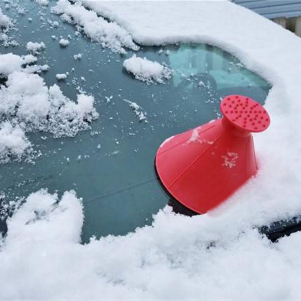 Car Windshield Magic Ice Scraper Tool Cone Shaped Brushes Funnel Remover Snow 