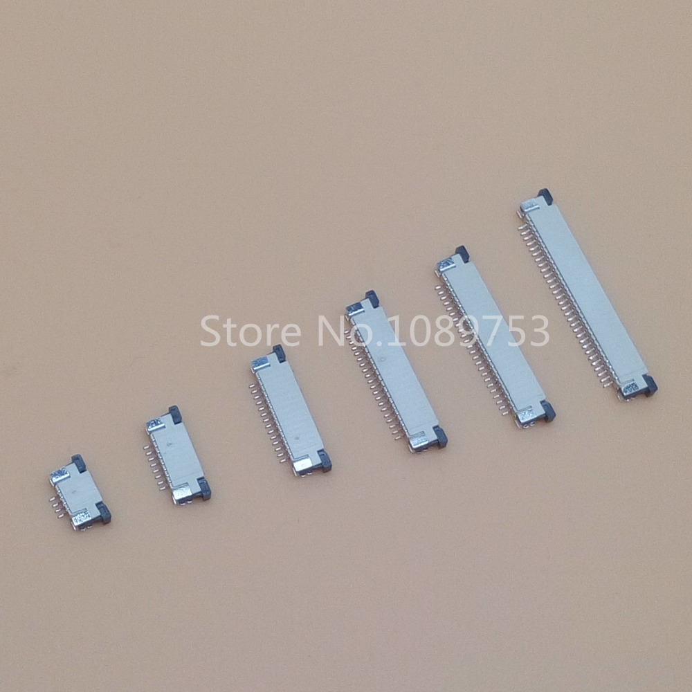 10Pcs FPC FFC 1mm 1.0mm Pitch 24 Pin Drawer Flat Cable Connector Top Contact